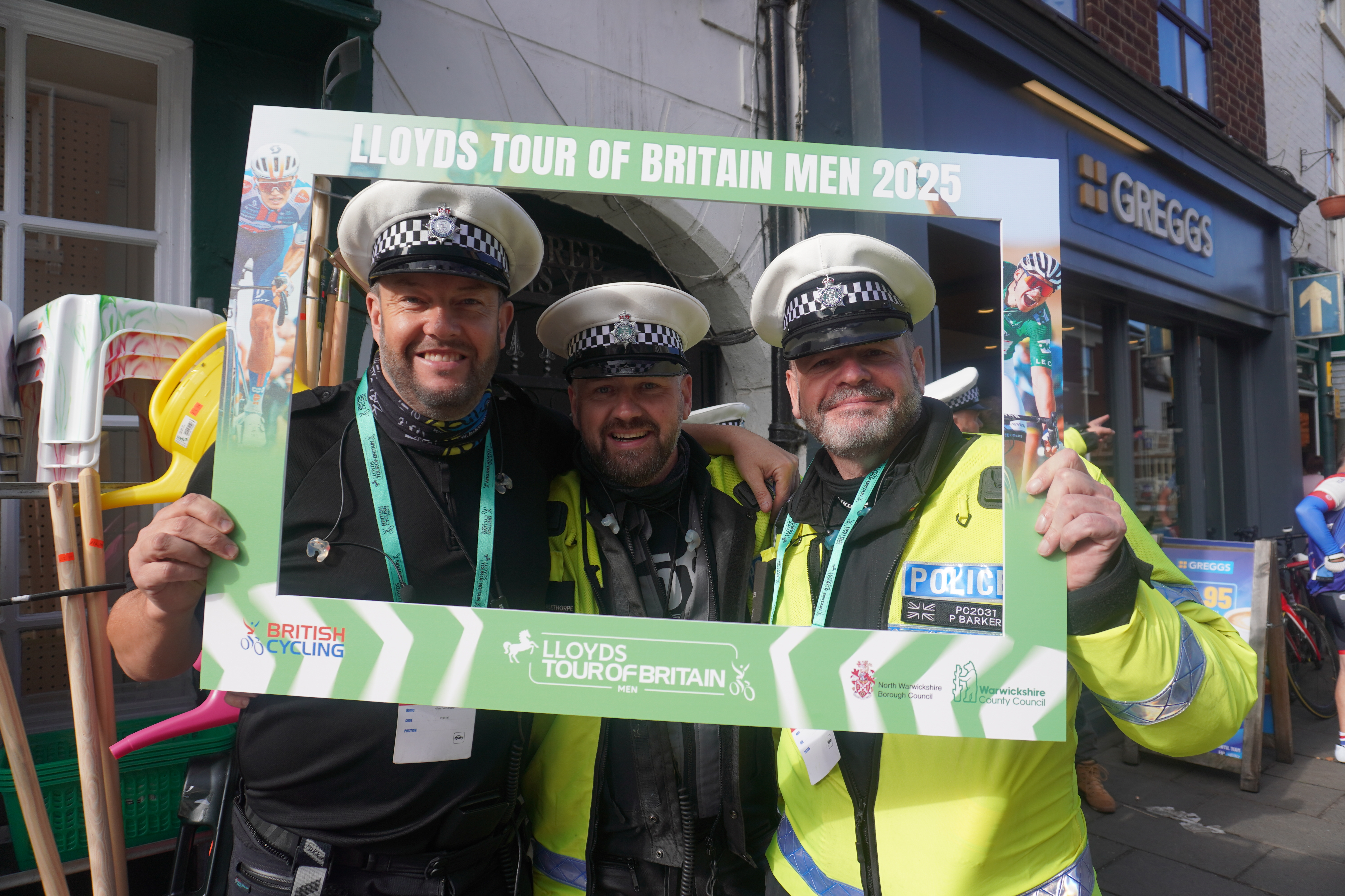 Lloyds Tour of Britain Men 2025 Stage 4 Atherstone - in the frame, Police