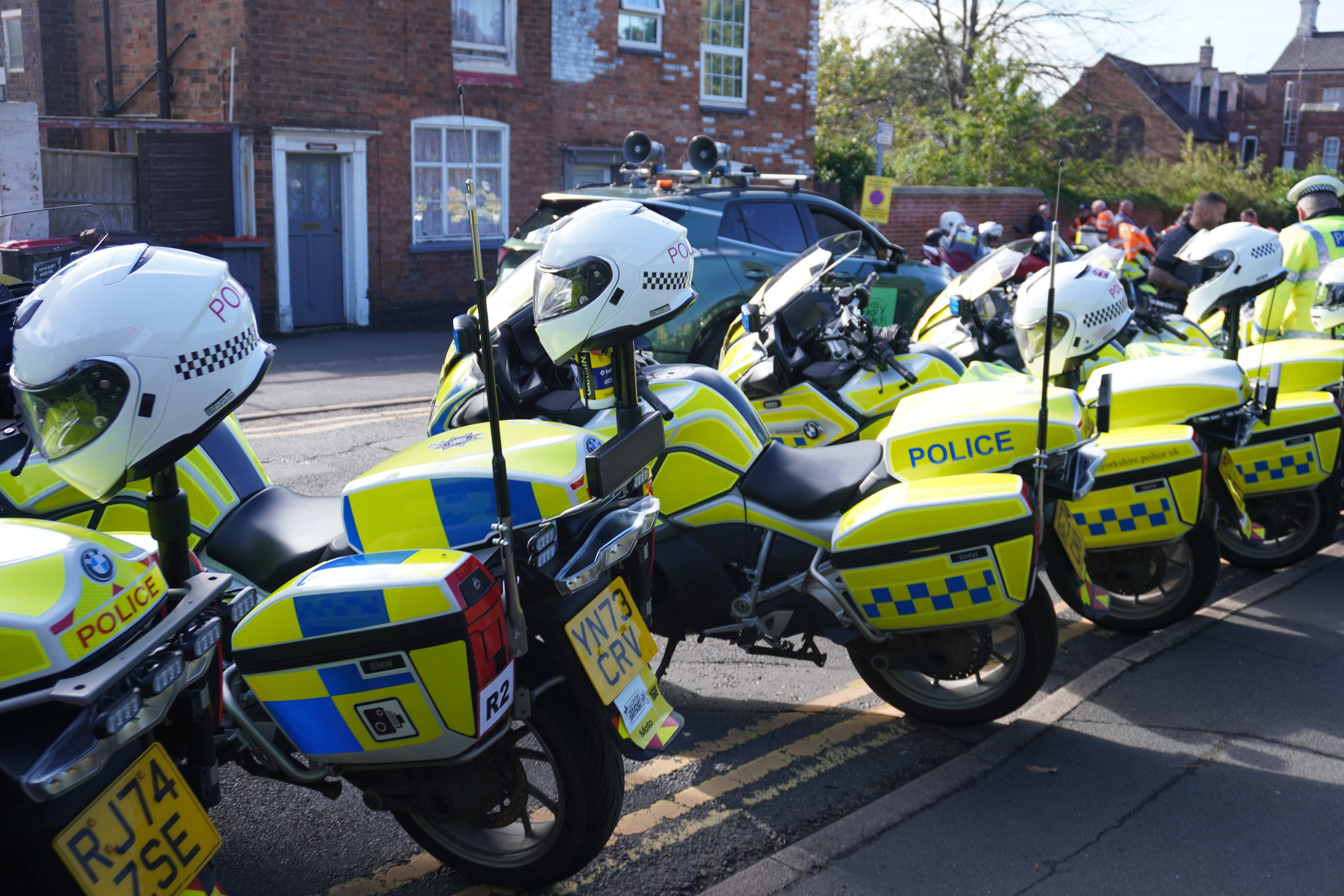 Lloyds Tour of Britain Men 2025 Stage 4 Atherstone - Police bikes