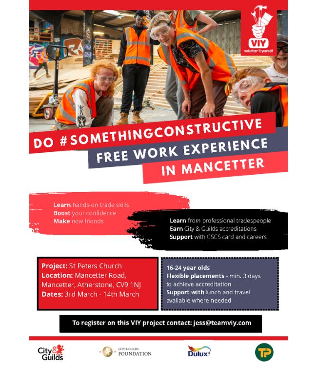 Free work experience in Mancetter