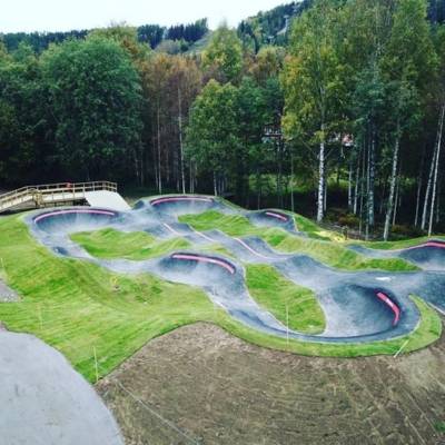 Outdoor pump track