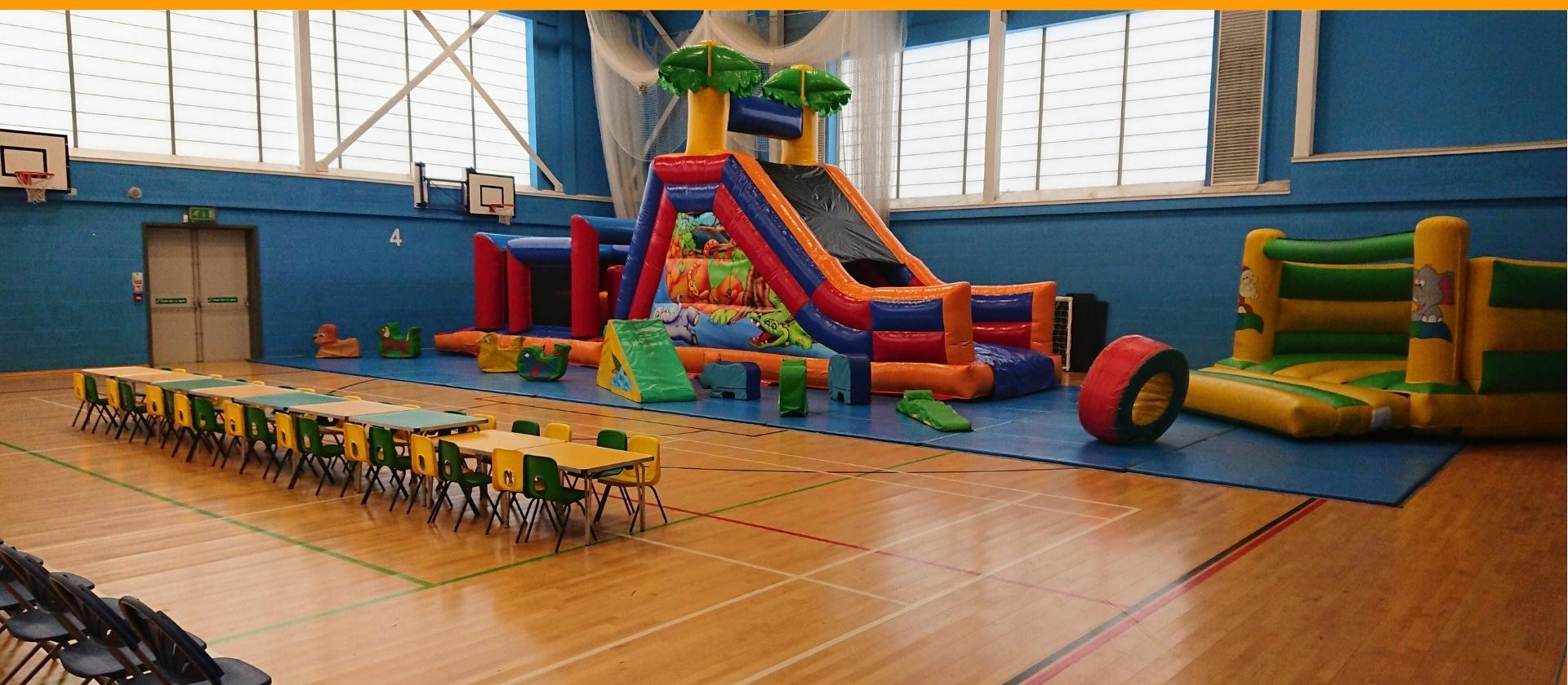 Coleshill leisure centre childrens birthday party set up